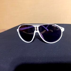 Carrera white aviator sport glasses